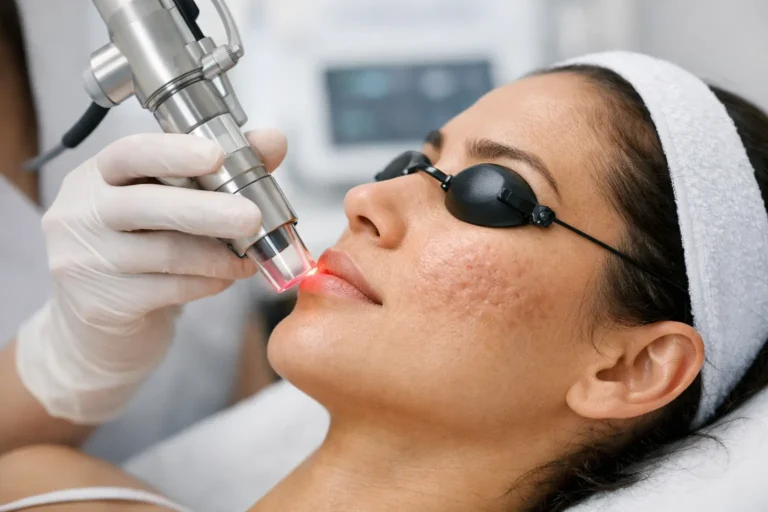 Laser CO2 fracionado para cicatrizes de acne