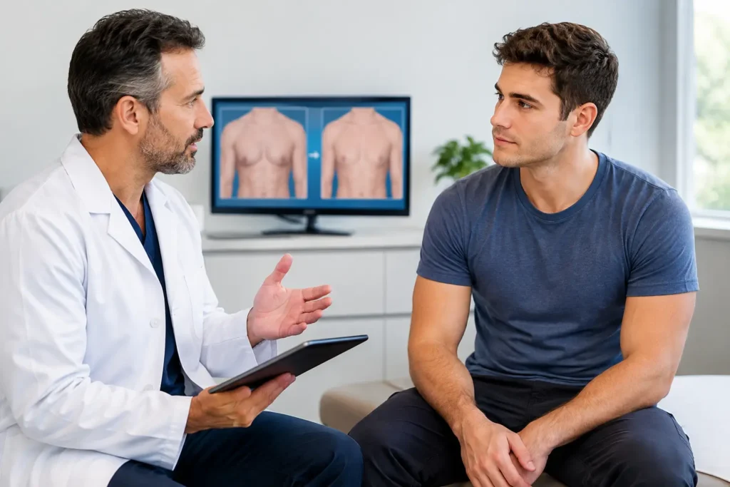 Guia da cirurgia de ginecomastia: decisão e recuperação